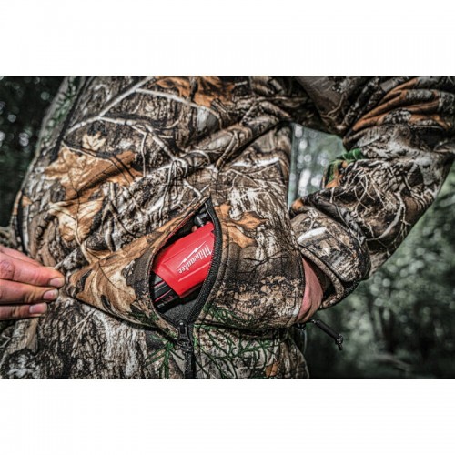 Куртка с подогревом MILWAUKEE, M12 HJCAMO6-201 (M), камуфляжная (размер M) (+ЗУ, 1 аккум.Х 2Ач)