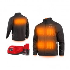 Куртка с подогревом MILWAUKEE M12 HJBL5-201 (XXL), черная,размер XXL (ЗУ, 1 аккум.Х 2Ач)
