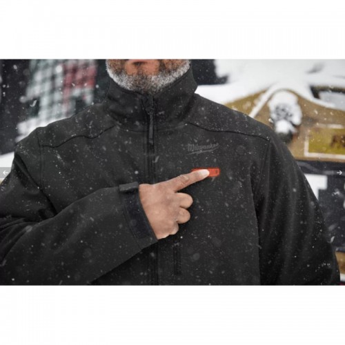 Куртка с подогревом MILWAUKEE M12 HJBL5-201 (XXL), черная,размер XXL (ЗУ, 1 аккум.Х 2Ач)
