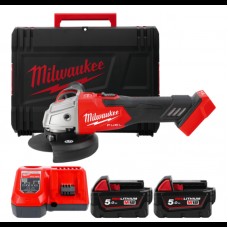 Шлифмашина угловая - болгарка аккумуляторная бесщёточная MILWAUKEE Ø125мм M18 FSAG125XB-502X