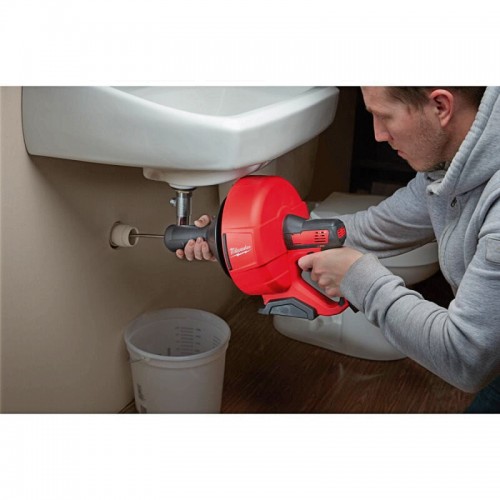Машина прочистная аккумуляторная MILWAUKEE M12 BDC8-0C трос 8м (каркас+ведро)