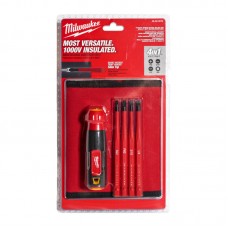 Набор отверток прецезионных изолированных VDE MILWAUKEE 4-в-1 (рукоятка VDE + 4 бит TORX VDE)