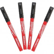 Набір маркерів Fine Tip InkZAll MILWAUKEE, чорний, (4шт)