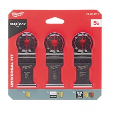 Набор полотен для мультитул STARLOCK MILWAUKEE, (дерево с гвоздями), (5шт)