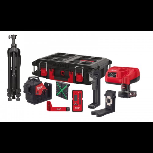 Нивелир лазерный аккумуляторный 3D MILWAUKEE, M12 3PLKIT-401P, (замена на 4933499379)