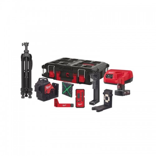Нивелир лазерный аккумуляторный 3D MILWAUKEE, M12 3PLKIT-401P, (замена на 4933499379)