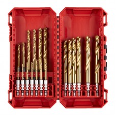 Набор сверл по металлу RedHEX SHOCKWAVE™ HSS-TiN PACKOUT MILWAUKEE, (19шт) (2-10мм)