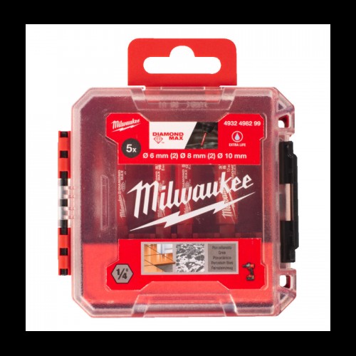 Набор коронок алмазных Diamond Plus MILWAUKEE (1/4 Hex) (Ø6, 6, 8 , 8, 10мм)