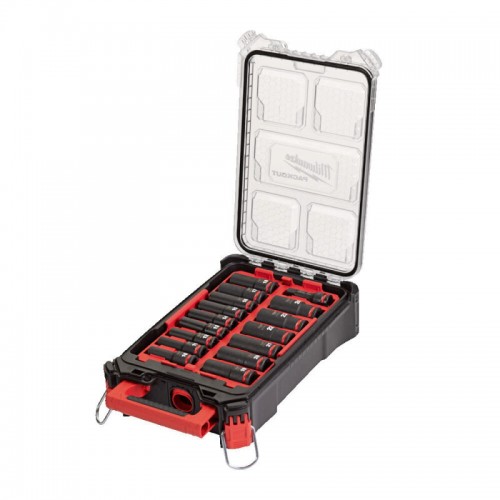 Набор головок ударных ShW 1/2\" STD PACKOUT™ MILWAUKEE, удлиненных, (10-24мм) (16шт)