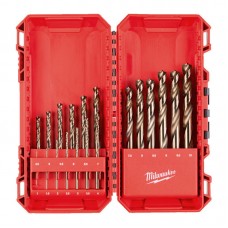 Набор сверл по металлу кобальтовых HSS-Co PACKOUT MILWAUKEE, DIN338, (19шт) (1-10мм)