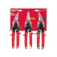Ножницы по металлу (набор 3шт) MILWAUKEE (левые, правые, прямые), (замена на 4932499020)