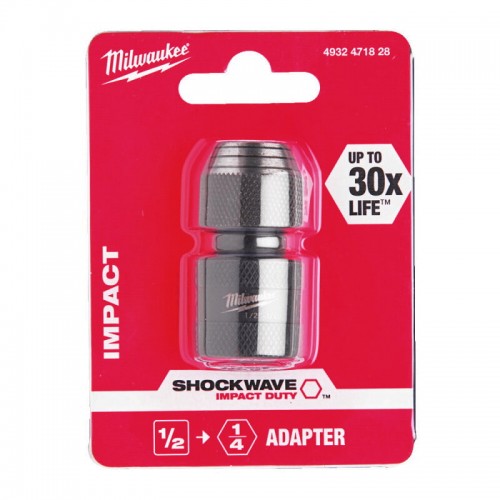 Переходник ShW MILWAUKEE, с квадрата 1/2'' на 1/4'' Hex
