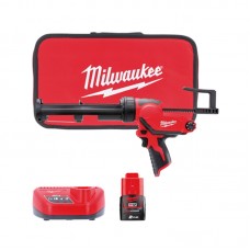 Пистолет для герметика аккумуляторный MILWAUKEE M12 PCG/310C-201B (310мл) (ЗУ+1акк.Х2Ач+сумка)