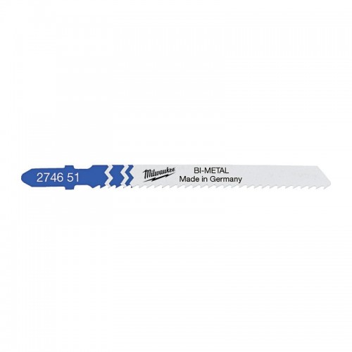 Полотна для лобзика T101A Bi-Metal MILWAUKEE, 75х2,5мм, (5шт)