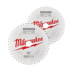 Набор дисков пильных MILWAUKEE Ø216x30x48зуб., + Ø216x30x60зуб.