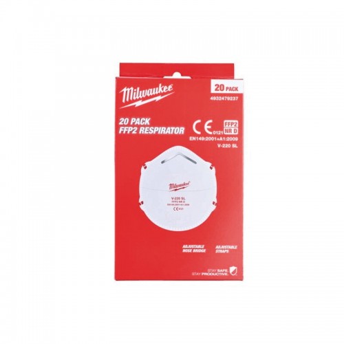 Респиратор без клапана FFP2 (комплект 20шт) MILWAUKEE 4932479237