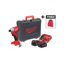 Шуруповерт ударный аккумуляторный бесщёточный MILWAUKEE (190 Нм) M18 BLIDRCMC-402C + ЖИЛЕТКА