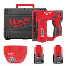 Степлер скобозабивной аккумуляторный MILWAUKEE M12 BST-202X (ЗУ+2акк.Х2ач+HDкейс)