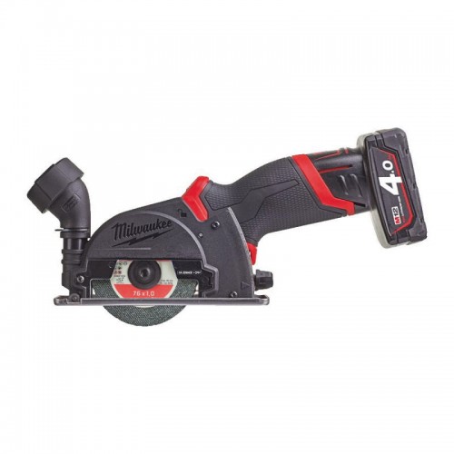 Пила дисковая универсальная аккумуляторная бесщёточная MILWAUKEE M12 FCOT-422X, Ø76 (ЗУ+2акк+кейс)