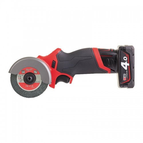 Пила дисковая универсальная аккумуляторная бесщёточная MILWAUKEE M12 FCOT-422X, Ø76 (ЗУ+2акк+кейс)