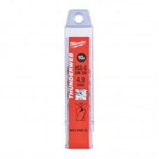 Сверло по металлу THUNDERWEB HSS-G MILWAUKEE, DIN338, Ø4,9х86х52мм, (10шт)
