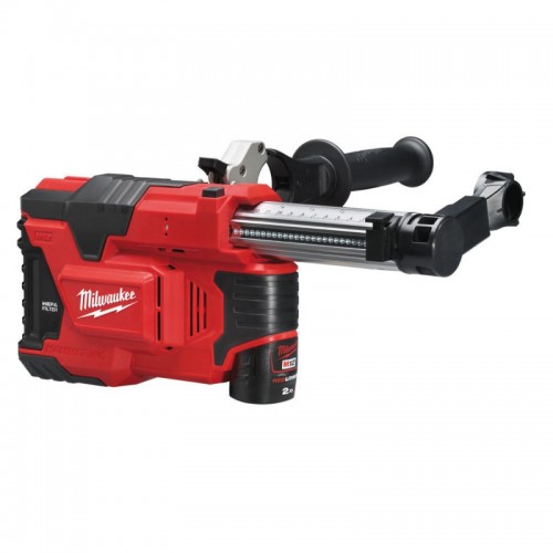 Пылесос аккумуляторный универсальный для перфораторов MILWAUKEE M12 DE-201X (ЗУ+1акк.Х2Ач+HDкейс)