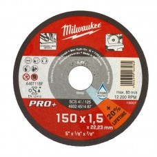 Диск отрезной по металлу MILWAUKEE, SCS 41/150х1,5 PRO+, Ø150мм